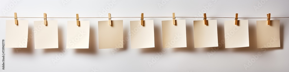 blank paper on clothesline blank paper on clothesline