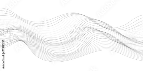 Wave business curve lines on transparent background. Abstract wavy ocean line and future technology, business, voice, sound, music, poster, banner background.