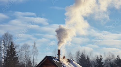 Smoke from the chimney