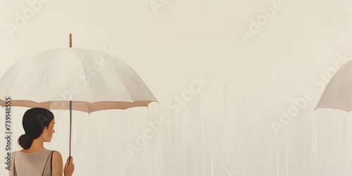 A customizable background illustration featuring a woman holding an umbrella, offering potential for personalization or additional elements to be added.