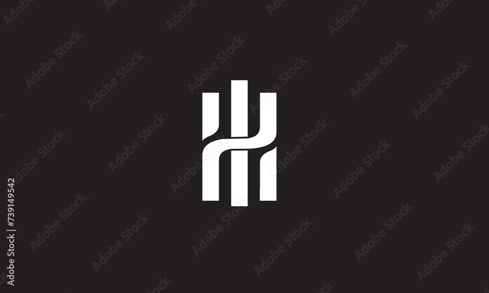 IH, HI, I , H , Abstract Letters Logo Monogram IH, HI, I , H , Abstract Letters Logo Monogram