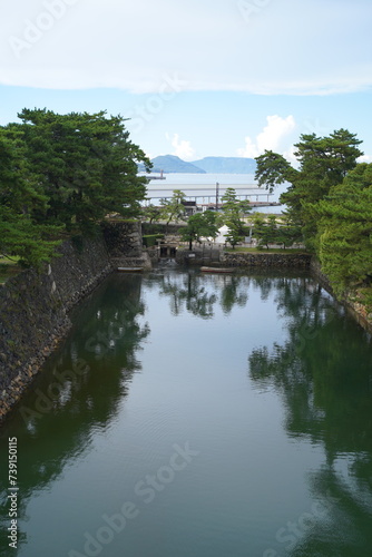 Fototapeta Naklejka Na Ścianę i Meble -  日本の四国、香川県にあるお城の跡、高松城。玉藻公園。
