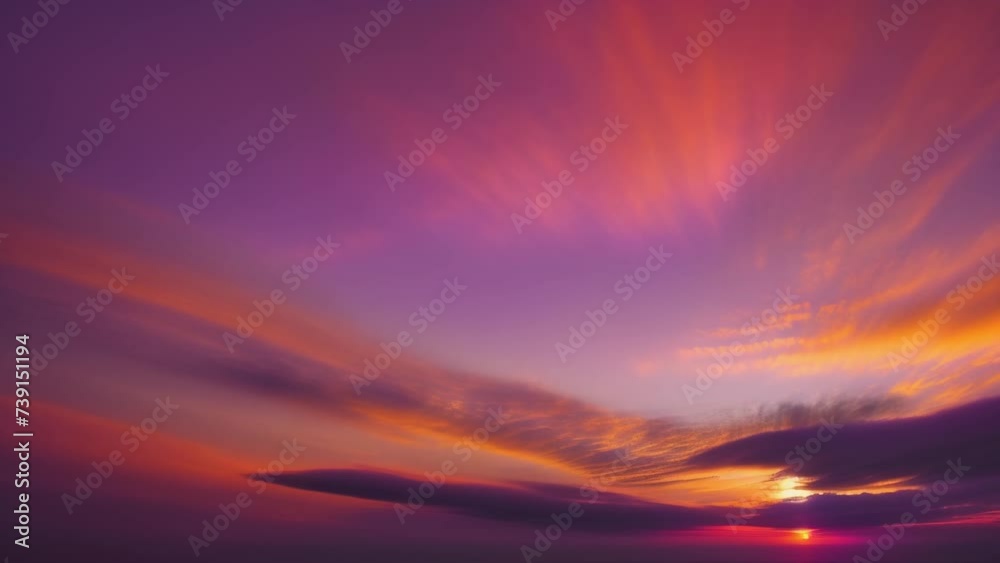 Experience nature's masterpiece unfold in fast motion, capturing the kaleidoscope of colors igniting the sky in a stunning sunset time-lapse.
Experience nature's masterpiece unfold in fast motion, capturing the kaleidoscope of colors igniting the sky in a stunning sunset time-lapse.