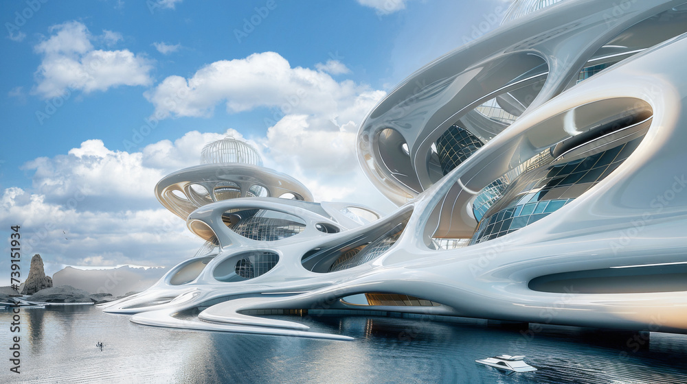 Obraz premium Fantasy futuristic architecture
