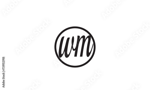 WM, MW , M , W, Abstract Letters Logo Monogram 