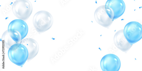 elegant blue balloon background For decorating festive events Vector illustration