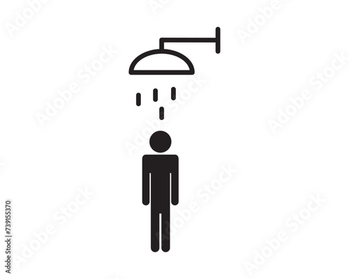 Shower bathe icon vector symbol design illustration