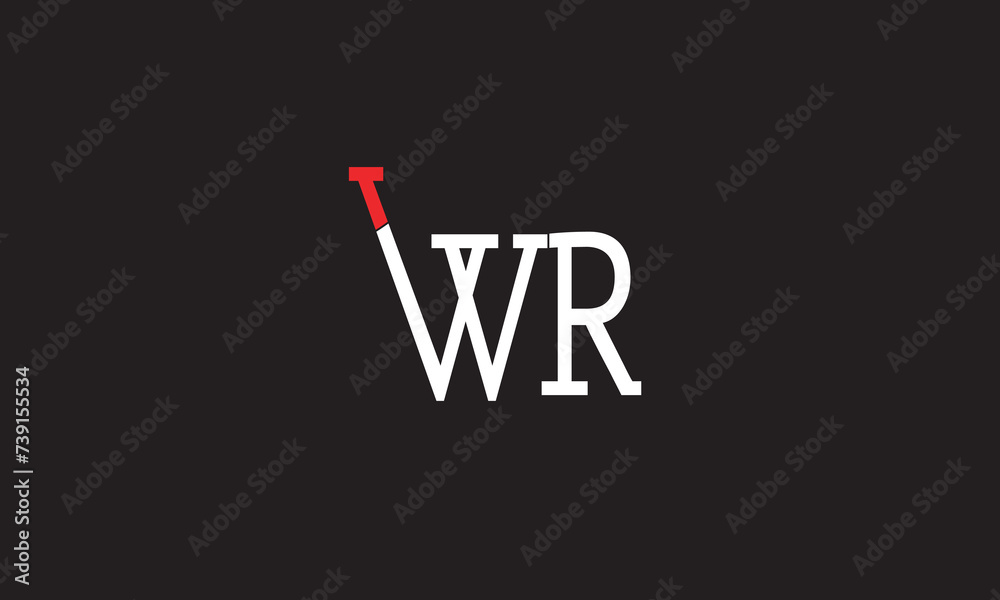  WR, RW , R , W, Abstract Letters Logo