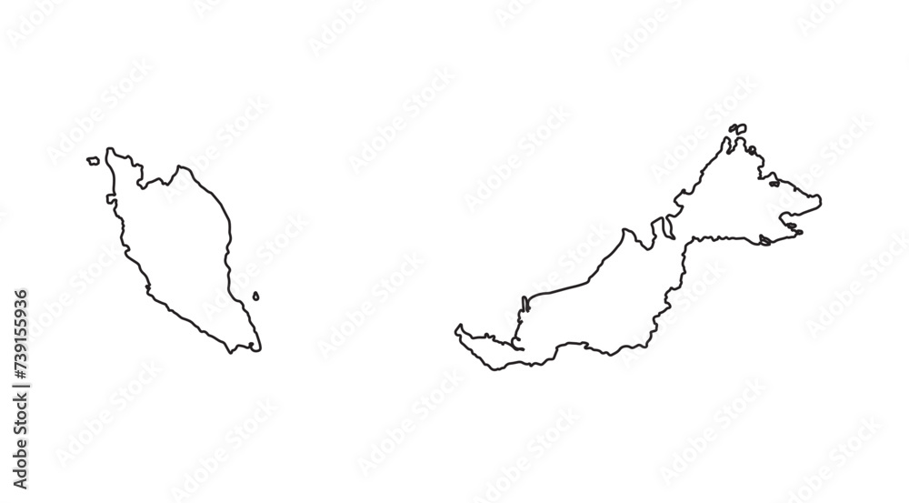 Malaysia Outline Map Malaysia Outline Map