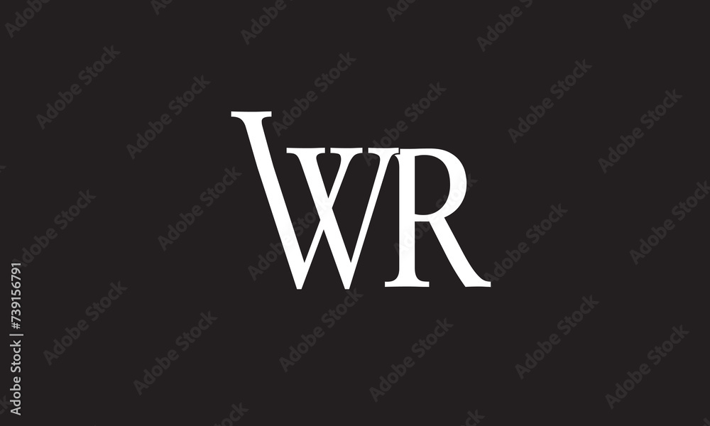  WR, RW , R , W, Abstract Letters Logo
