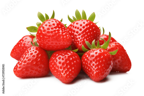 Strawberries Isolated on Transparent Background 