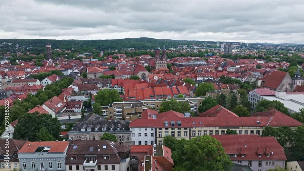 Aerial drone view of the historical city centre of Göttingen , Germany. Aerial drone view of the historical city centre of Göttingen , Germany.