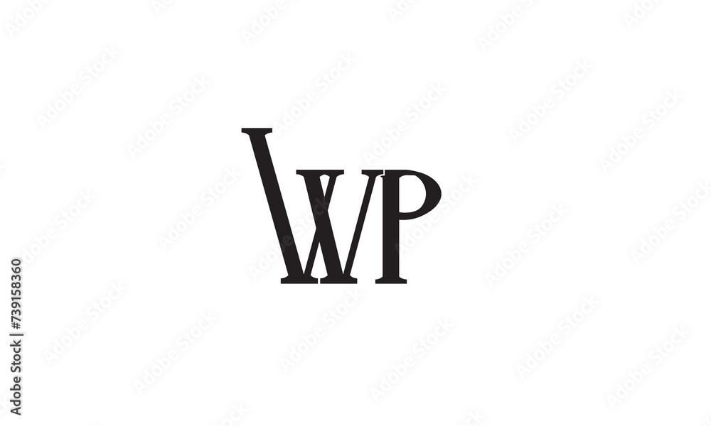 WP, PW , P , W, Abstract Letters Logo WP, PW , P , W, Abstract Letters Logo