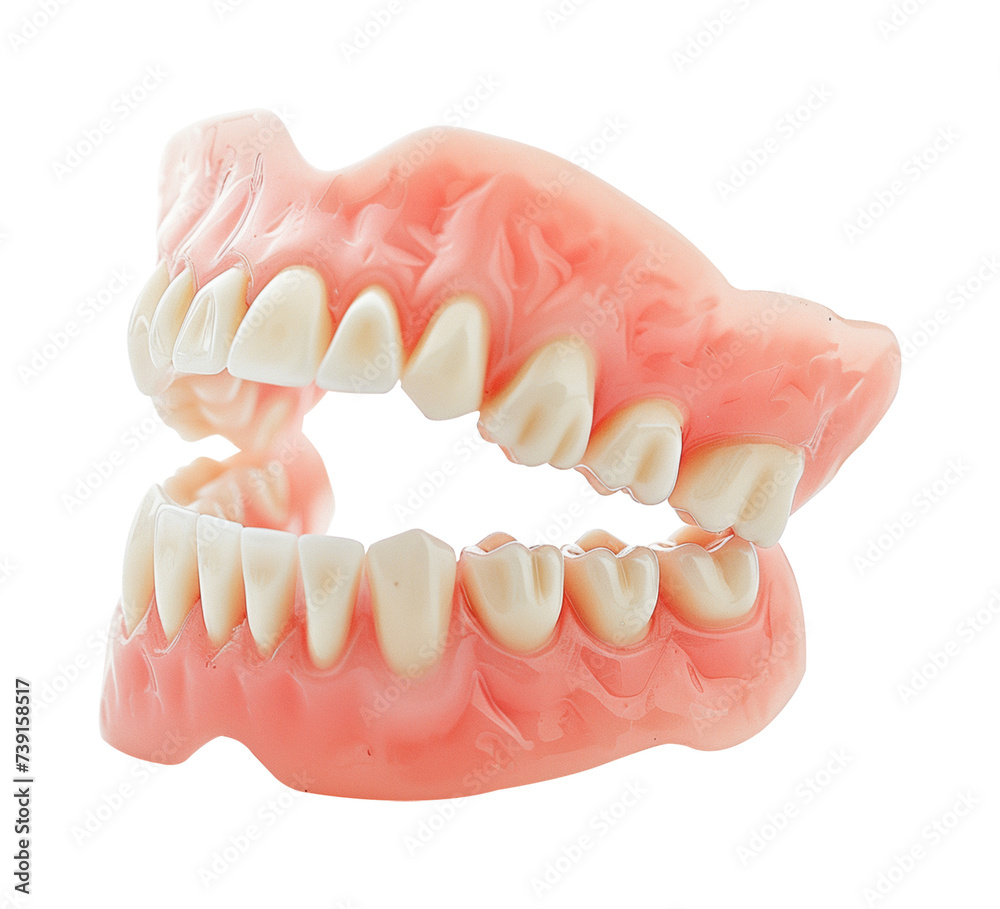 Dentures Isolated on Transparent Background
