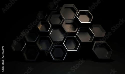 Abstract background with hexagons