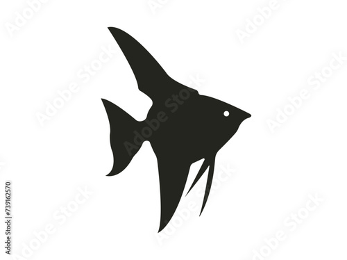 Aquatic animals with fish various fins, scales, tails and gills, Farm Element logo, Black fish Logo template design, Vector illustration and icon.

