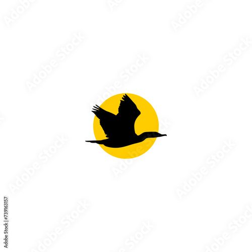 Cormorant logo icon isolated on white background