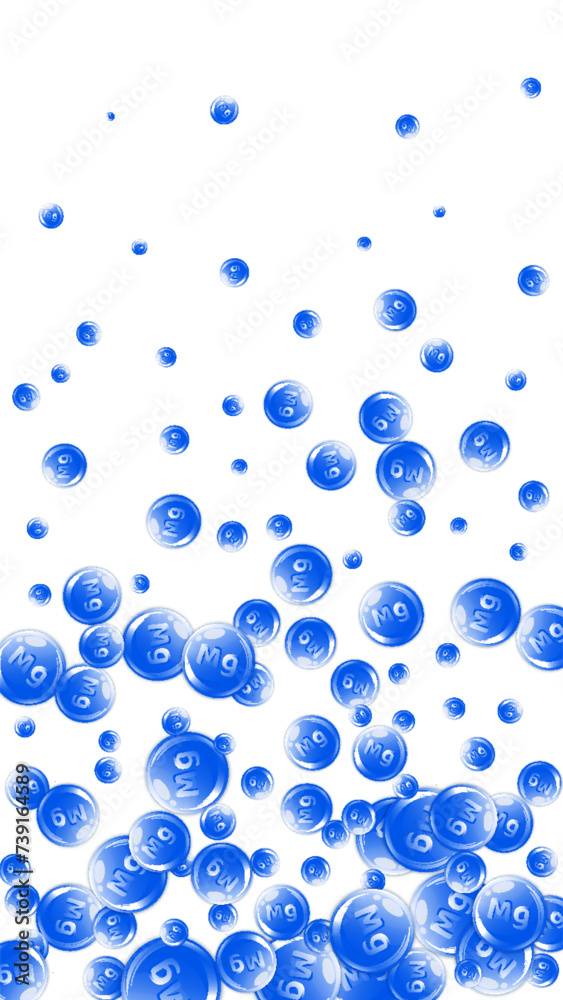 Magnesium round capsules scattered randomly. Magnesium round capsules scattered randomly.