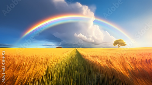 rainbow after rain, rainbow background