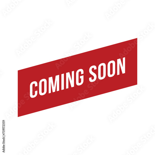 Red Coming Soon Ribbon Vector Design Template