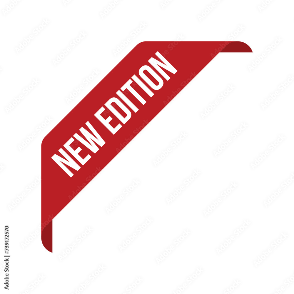 Red Corner New Edition Ribbon Vector Design Template Red Corner New Edition Ribbon Vector Design Template