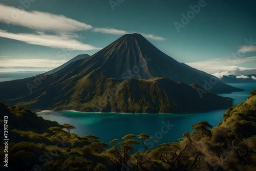 Natural Mounntains Generated By AI Technology photo