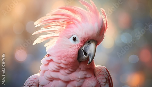 piink parrot portrait photo