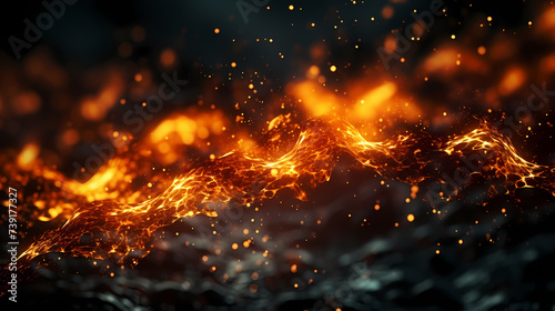 Intense flames, depict flames with realistic flames 3D