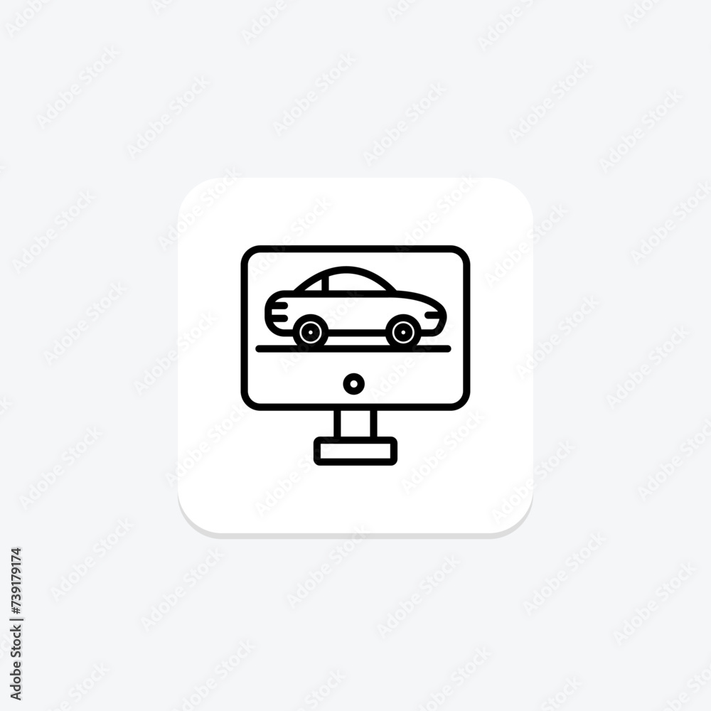 Racing icon, gaming, game, speed, competition line icon, editable vector icon, pixel perfect, illustrator ai file Racing icon, gaming, game, speed, competition line icon, editable vector icon, pixel perfect, illustrator ai file