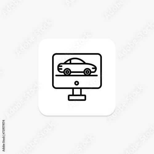 Racing icon, gaming, game, speed, competition line icon, editable vector icon, pixel perfect, illustrator ai file