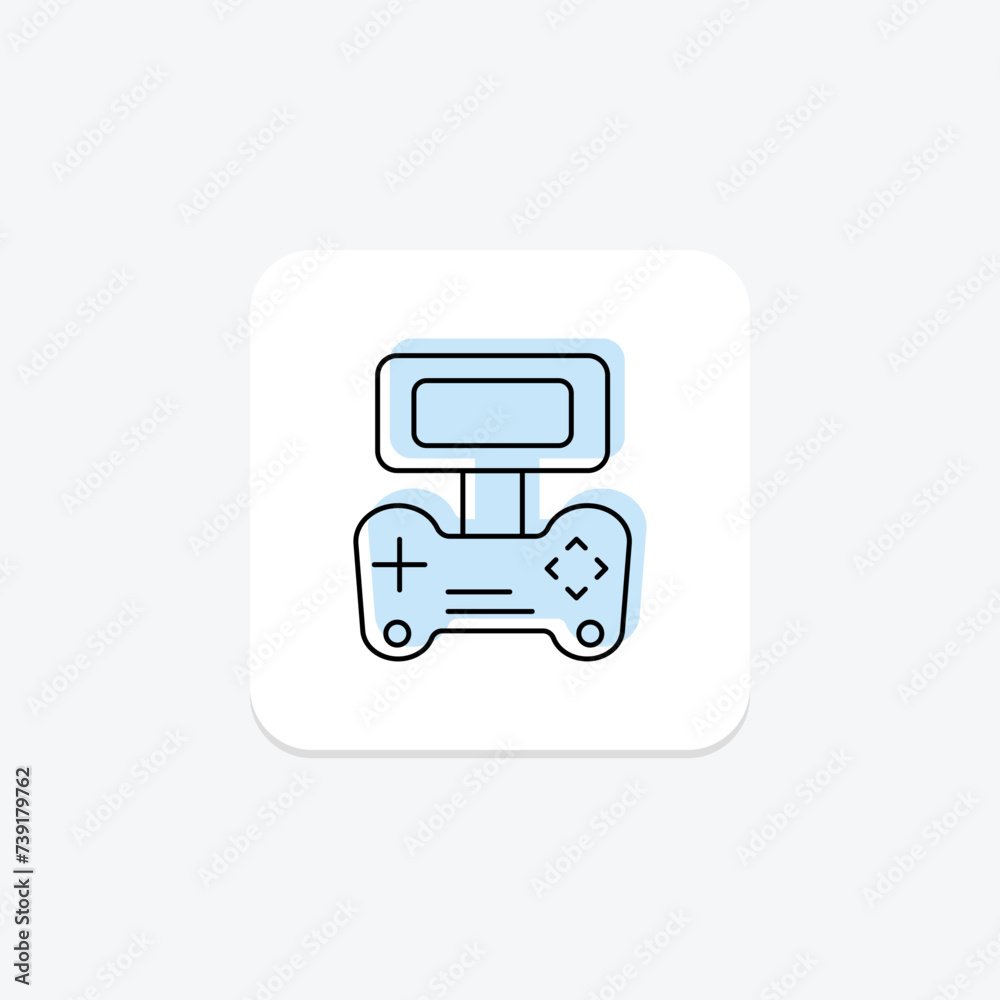 Indie Games icon, gaming, game, independent, creative color shadow thinline icon, editable vector icon, pixel perfect, illustrator ai file Indie Games icon, gaming, game, independent, creative color shadow thinline icon, editable vector icon, pixel perfect, illustrator ai file