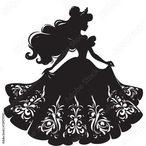 silhouette of a princess