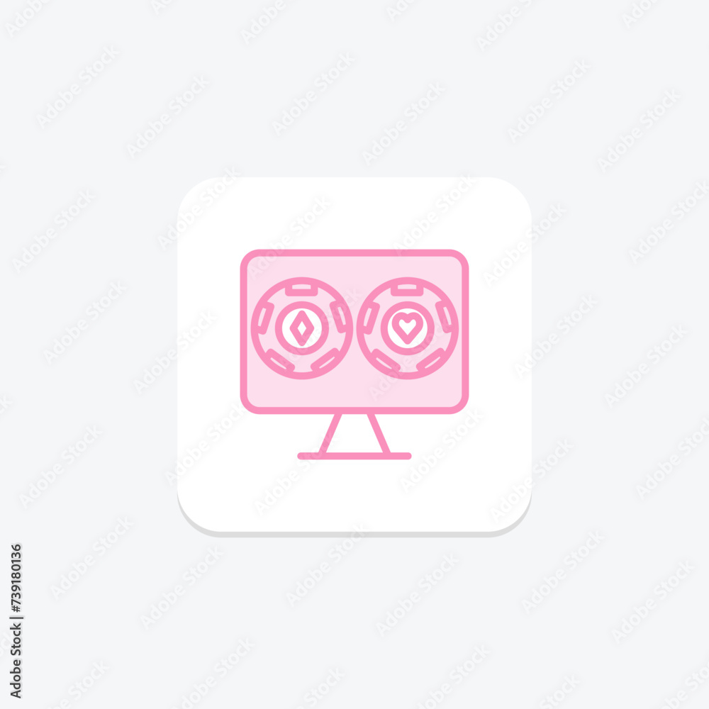 Casino Games icon, gaming, game, gambling, luck duotone line icon, editable vector icon, pixel perfect, illustrator ai file Casino Games icon, gaming, game, gambling, luck duotone line icon, editable vector icon, pixel perfect, illustrator ai file