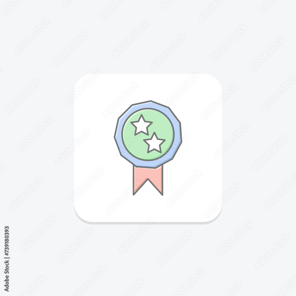 Achievements icon, gaming, game, goals, milestones lineal color icon, editable vector icon, pixel perfect, illustrator ai file Achievements icon, gaming, game, goals, milestones lineal color icon, editable vector icon, pixel perfect, illustrator ai file