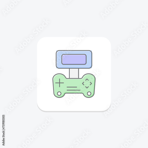 Indie Games icon, gaming, game, independent, creative lineal color icon, editable vector icon, pixel perfect, illustrator ai file