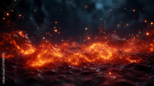 Intense flames  depict flames with realistic flames 3D