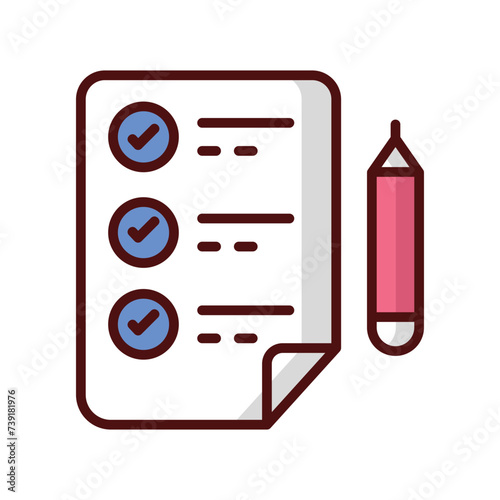 Checklist icon vector, stock illustration