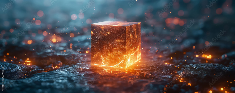 Strategic Planning Symbol a luminous cube pathway leading to success Strategic Planning Symbol a luminous cube pathway leading to success