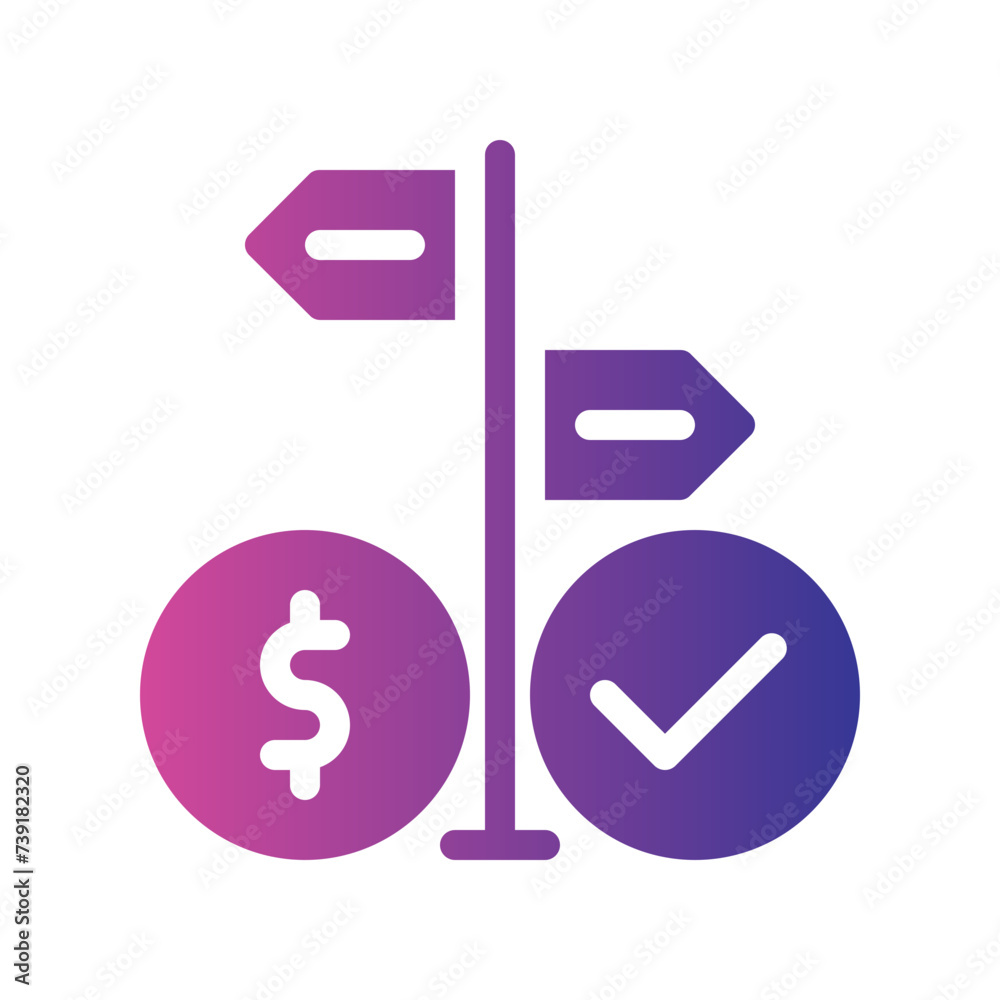 financial guide flat gradient icon financial guide flat gradient icon