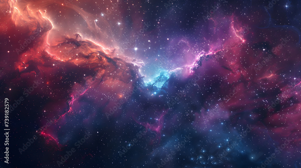 Fototapeta premium A deep space nebula saar space wallpaper