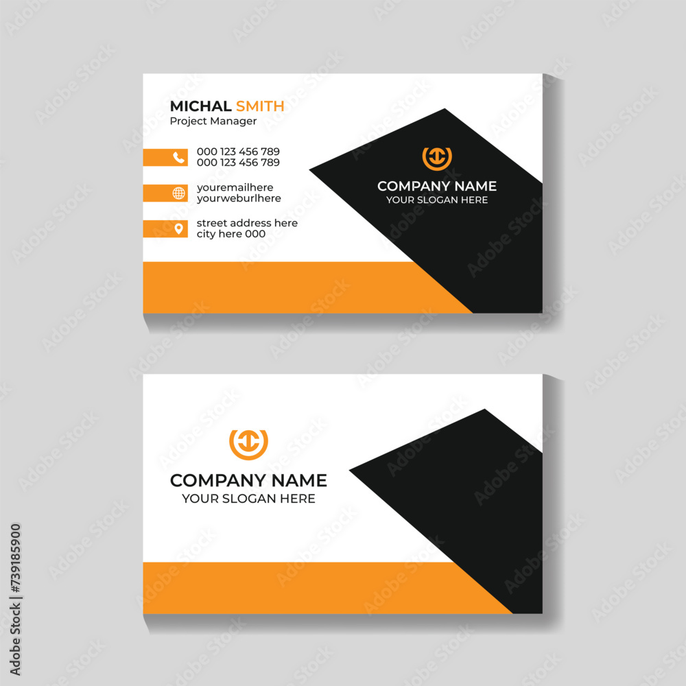 Creative modern clean business card design template Creative modern clean business card design template