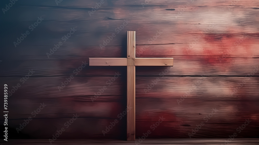 Cross background with copy space, Christian cross