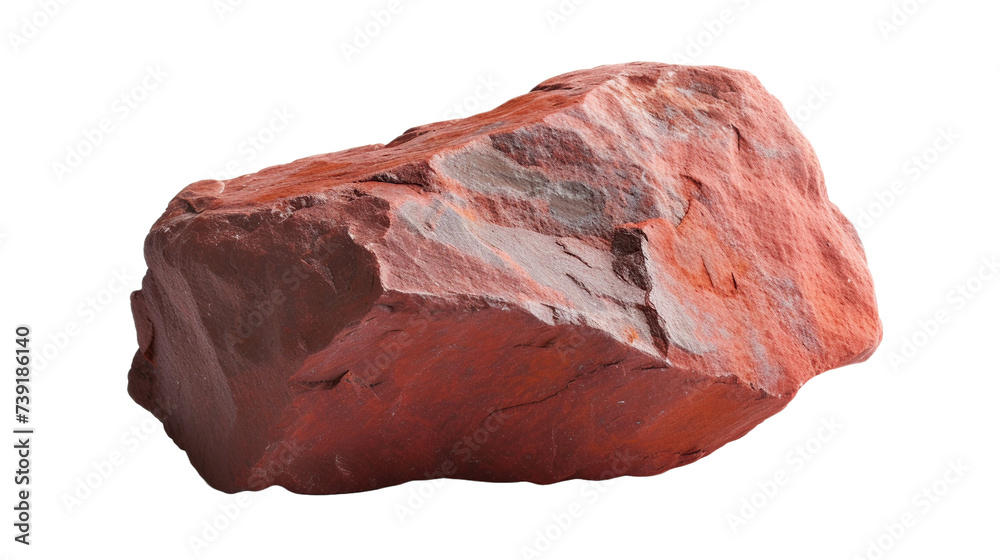 chunks of red rock on a transparent background