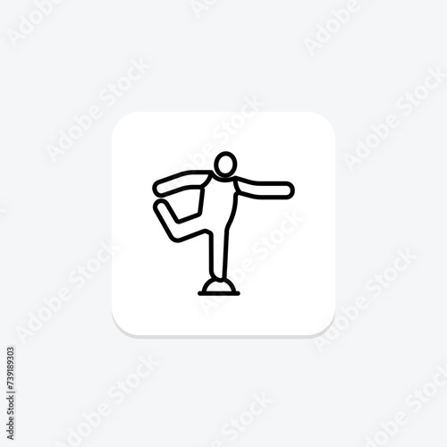 Stretching icon, stretch, flexibility, mobility, warm-up line icon, editable vector icon, pixel perfect, illustrator ai file