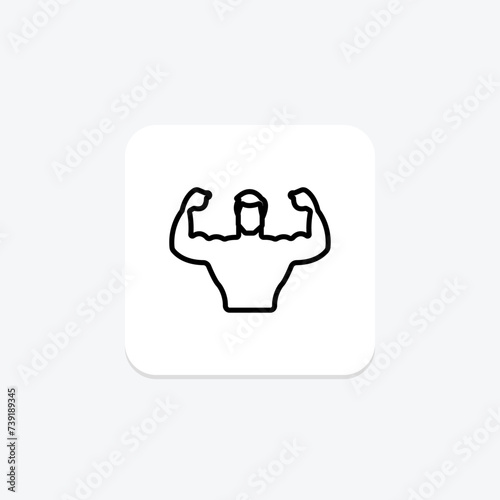 Full-Body Workout icon, workout, exercise, routine, fitness line icon, editable vector icon, pixel perfect, illustrator ai file