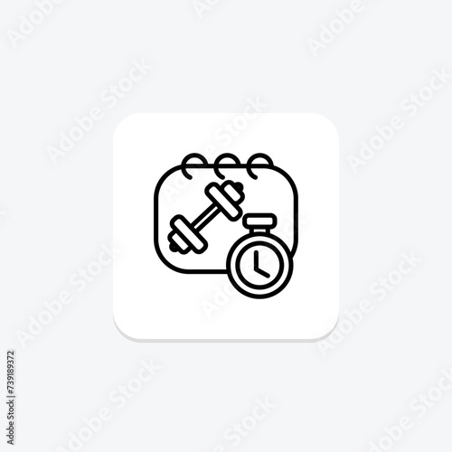 Interval Training icon, training, workout, exercise, routine line icon, editable vector icon, pixel perfect, illustrator ai file