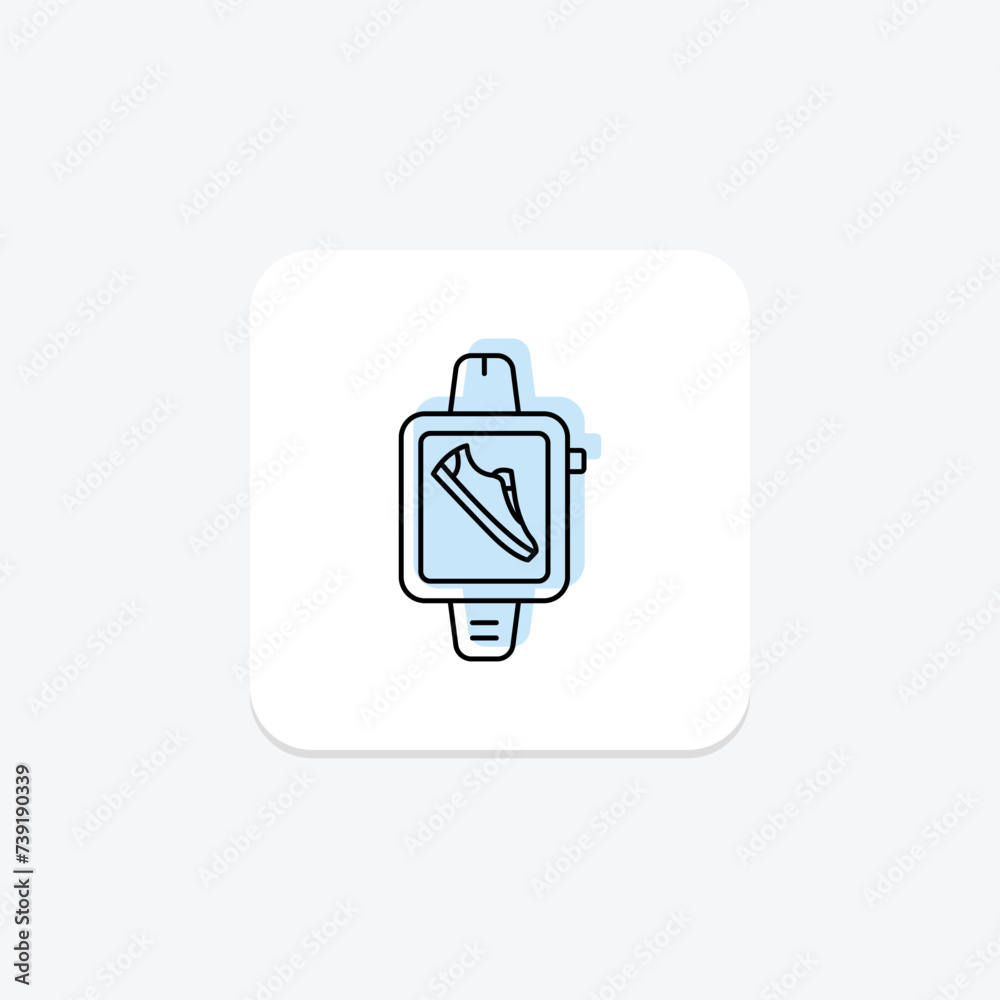 Step Count icon, count, pedometer, activity, walking color shadow thinline icon, editable vector icon, pixel perfect, illustrator ai file Step Count icon, count, pedometer, activity, walking color shadow thinline icon, editable vector icon, pixel perfect, illustrator ai file