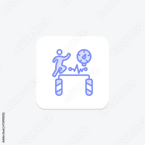 High-Intensity Interval Training icon, interval, intensity, workout, exercise duotone line icon, editable vector icon, pixel perfect, illustrator ai file