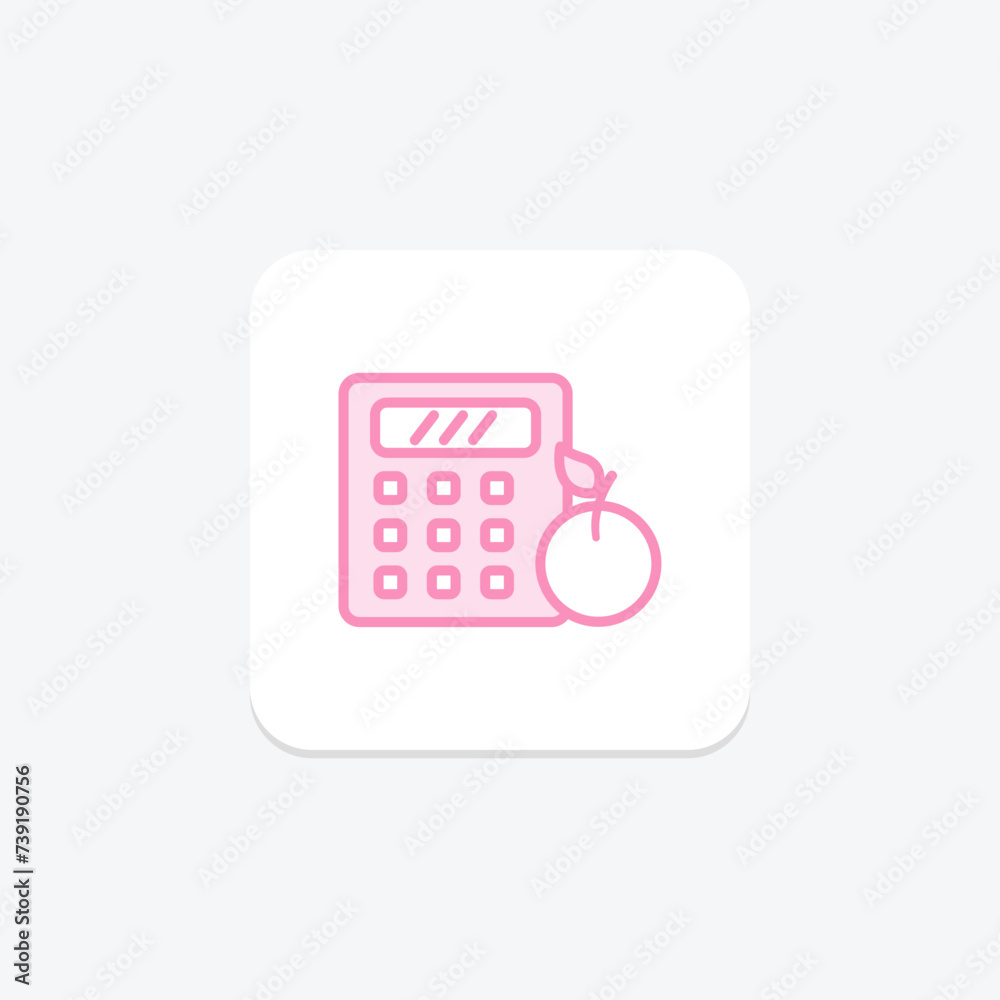 Calorie Counter icon, counter, tracker, app, food duotone line icon, editable vector icon, pixel perfect, illustrator ai file Calorie Counter icon, counter, tracker, app, food duotone line icon, editable vector icon, pixel perfect, illustrator ai file