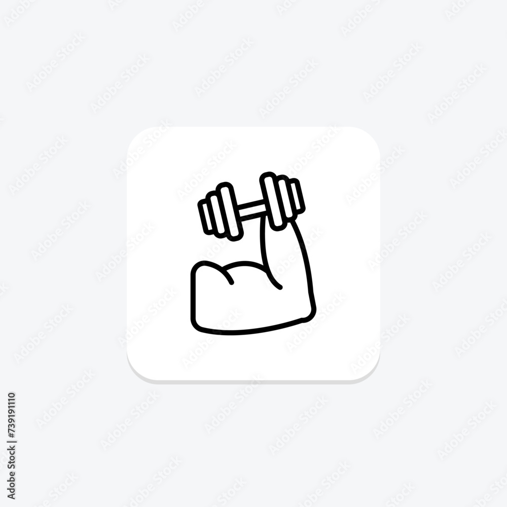 Fitness icon, health, exercise, wellness, workout line icon, editable vector icon, pixel perfect, illustrator ai file Fitness icon, health, exercise, wellness, workout line icon, editable vector icon, pixel perfect, illustrator ai file